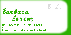 barbara lorenz business card